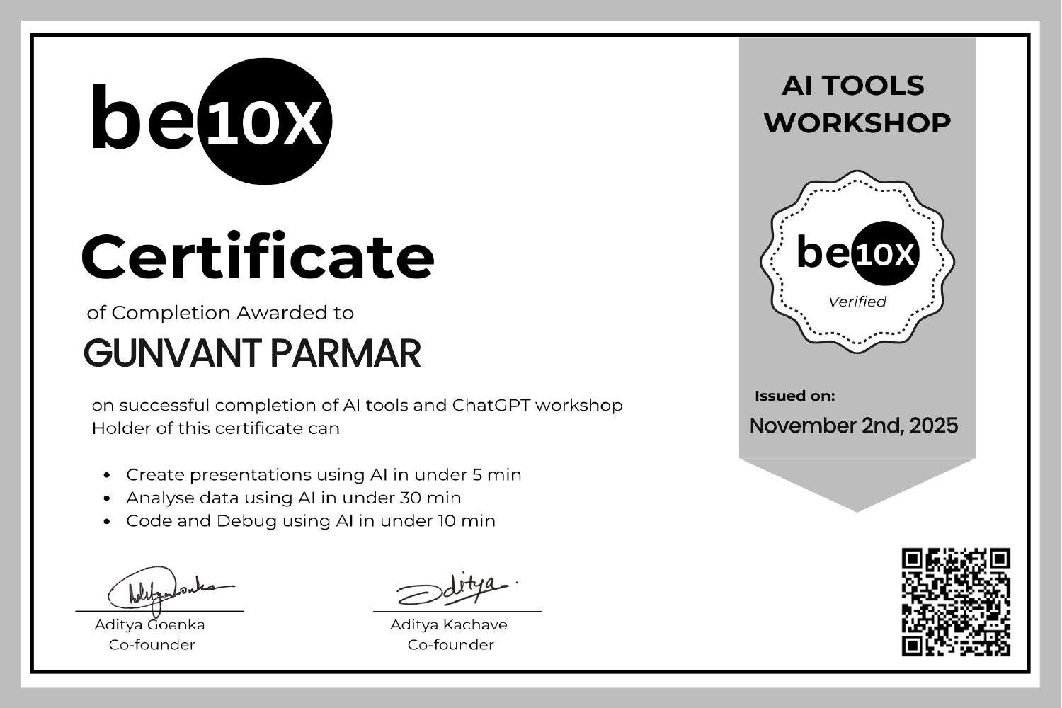 Certificate 8
