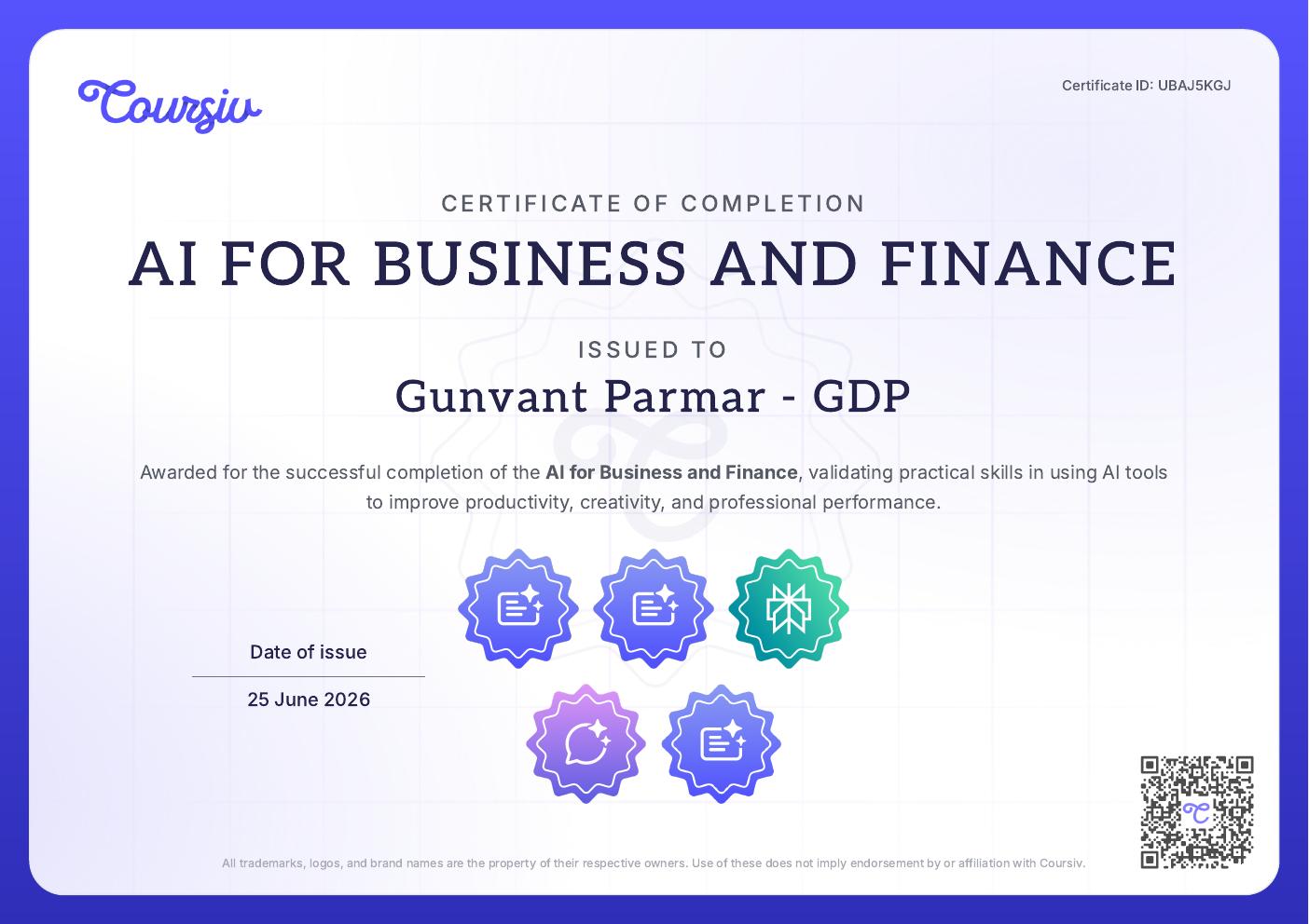 Certificate 5